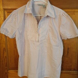 Worthington Stretch Short Sleeve Button Down Top